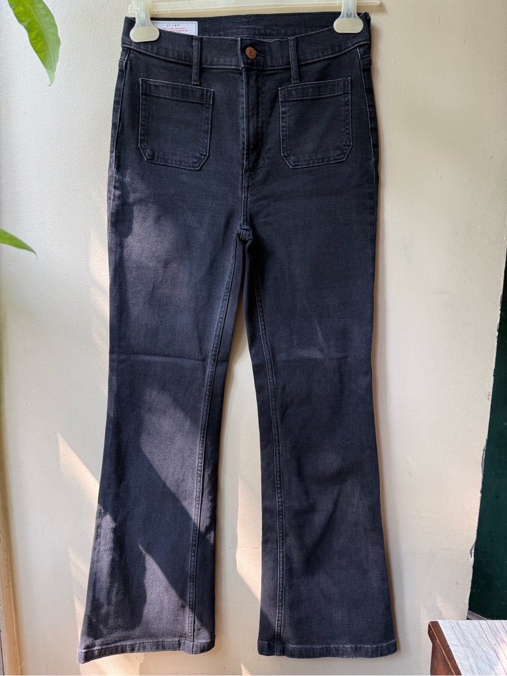 GAP Black High-Rise Wide Leg Jeans